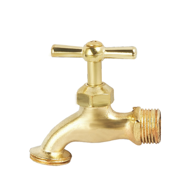 বেসিনের জন্য 1/2&quot;X 3/4&quot; লম্বা থ্রেড ব্রাস বিবকক ভালভ জলের কল