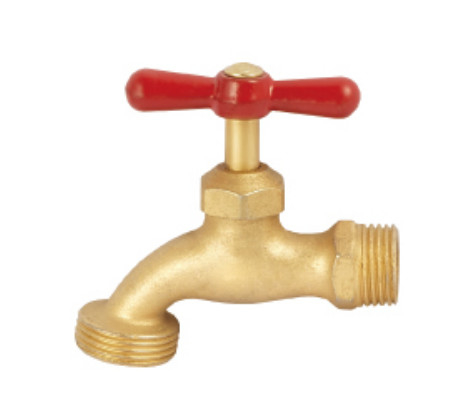 বেসিনের জন্য 1/2&quot;X 3/4&quot; লম্বা থ্রেড ব্রাস বিবকক ভালভ জলের কল