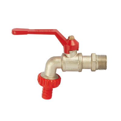 OEM 1/2 3/4 ইঞ্চি ব্রাস বিবকক ভালভ প্লাস্টিক হ্যান্ডেল সহ 2 বছরের ওয়ারেন্টি